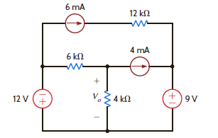 Find V o in the circuit in Fig. P3.30 using nodal analysis.     Figure P3.30