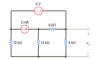 Find V o in the circuit in Fig. P3.36 using nodal analysis.     Figure P3.36