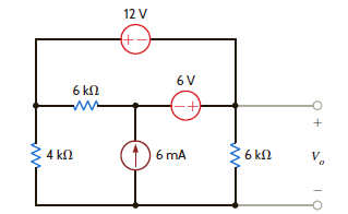 Use nodal analysis to find V o in the circuit in Fig. P3.37. Figure P3.37