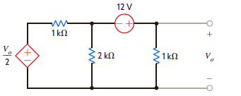 Find V o in the network in Fig. P3.43 using nodal analysis.     Figure P3.43