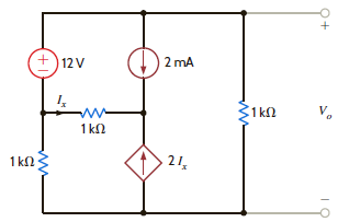 Find V o in the network in Fig. P3.50 using nodal analysis. Figure P3.50