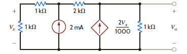Find V o in the circuit in Fig. P3.51. Figure P3.51