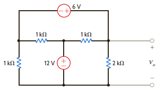 Find V o in the circuit in Fig. P3.73 using mesh analysis. Figure P3.73
