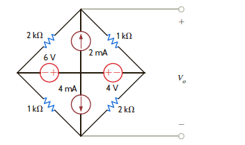 Find V o in the network in Fig. P3.85 using loop analysis. Figure P3.85