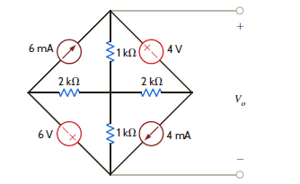 Find V o in the circuit in Fig. P3.86 using loop analysis. Figure P3.86