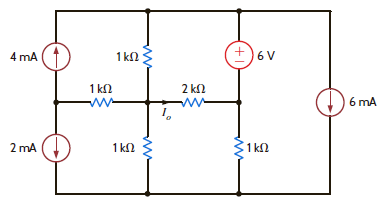 Find I o in the circuit in Fig. P3.97 using loop analysis. Figure P3.97