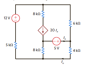 Find I o in the circuit in Fig. P3.112. Figure P3.112