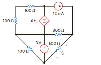 Use mesh analysis to determine the power delivered by the independent 3-V source in the network in Fig. P3.127. Figure P3.127
