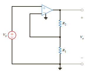 Determine the gain of the op-amp circuit in Fig. E4.2. Figure E4.2