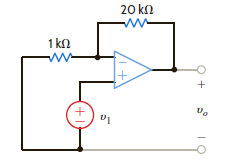 Assuming an ideal op-amp, determine the voltage gain of the circuit in Fig. P4.9. Figure P4.9