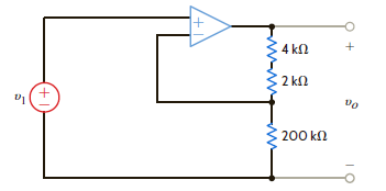 Assuming an ideal op-amp, determine the voltage gain of the circuit in Fig. P4.10. Figure P4.10