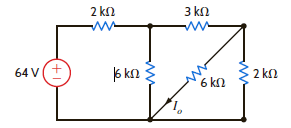 Find I o in the network in Fig. P5.1 using linearity and the assumption that I o = 1 mA. Figure P5.1