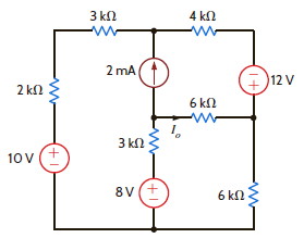 Find I 0 in Fig. E5.9 using Norton's theorem. Figure E5.9