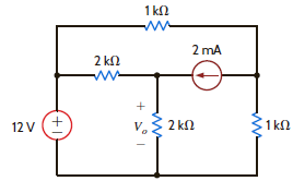 Use Norton's theorem to find V o in the network in Fig. P5.54.     Figure P5.54