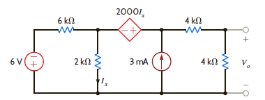 Use Norton's theorem to find V o in the network in Fig. P5.70. Figure P5.70