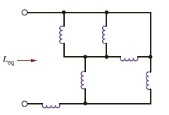 Determine the equivalent inductance of the network in Fig. E6.14 if all inductors are 6 mH. Figure E6.14