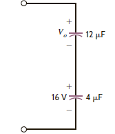 The two capacitors shown in Fig. P6.64 have been connected for some time and have reached their present values. Find V o. Figure P6.64