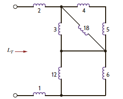 Find the total inductance, L T , in the network in Fig. P6.66. All inductors are in millihenrys. Figure P6.66