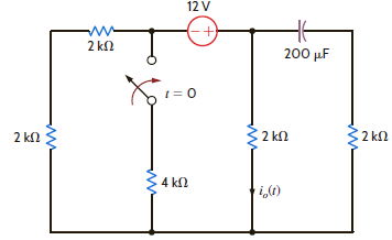 Find i o ( t ) for t 0 in the network in Fig. P7.31 using the step-by-step method. Figure P7.31
