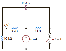 Find i o ( t ) for t 0 in the circuit in Fig. P7.47. Figure P7.47