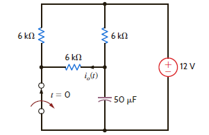 Use the step-by-step method to find i o ( t ) for t 0 in the network in Fig. P7.48. Figure P7.48