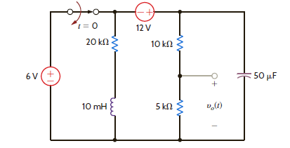 Given the network in Fig. P7.115, plot v o ( t ) over a 10-s interval starting at t = 0, using a 100-ms step size. Figure P7.115