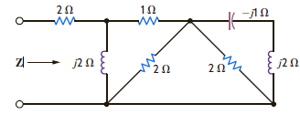 Find Z in the network in Fig. P8.11. Figure P8.11