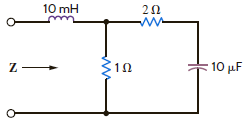 Find the impedance, Z , shown in Fig. P8.12 at a frequency of 400 Hz. Figure P8.12