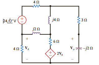 Find V o in Fig. E8.24 using Thevenin's theorem. Figure E8.24.