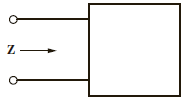 The impedance of the box in Fig. P8.24 is 5 + j 4 at 1000 rad/s. What is the impedance at 1300 rad/s Figure P8.24