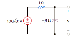 Find the voltage V shown in Fig. P8.47. Figure P8.47