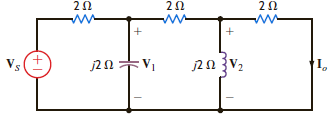 Determine I o in the network shown in Fig. P8.51 if V S = 12 0° V. Figure P8.51