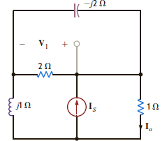 If V 1 = 4 0° V, find I o in Fig. P8.54. Figure P8.54