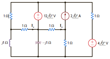 If I o = 4 0° A in the circuit in Fig. P8.56, find I x. Figure P8.56