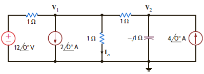 Using nodal analysis, find I o in the circuit in Fig. P8.62. Figure P8.62