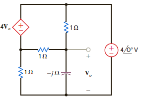 Use nodal analysis to find V o in the circuit in Fig. P8.81.     Figure P8.81