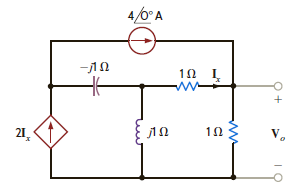 Find V o in the network in Fig. P8.103. Figure P8.103