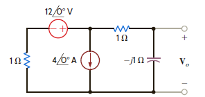 Use superposition to find V o in the network in Fig. P8.106. Figure P8.106