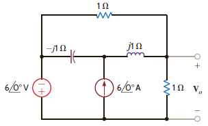 Use superposition to determine V o in the circuit in Fig. P8.110.     Figure P8.110