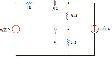 Using superposition, find V o in the circuit in Fig. P8.111.     Figure P8.111