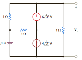 Use superposition to find V o in the network in Fig. P8.115. Figure P8.115