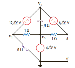 Given the network in Fig. P8.139, find the Thévenin's equivalent of the network at terminals A - B. Figure P8.139