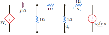 Use Thévenin's theorem to find I o in the network in Fig. P8.141. Figure P8.141