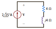 Determine the equations for the voltage and the instantaneous power in the network in Fig. P9.3. Figure P9.3