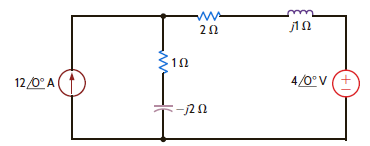 Given the network in Fig. P9.25, find the average power supplied to the circuit. Figure P9.25