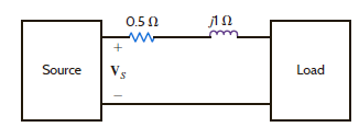 Given the diagram in Fig. P9.86, the source supplies 12 kW at a power factor of 0.8 lagging. Determine the complex power absorbed by the load if V S = 240 0° V rms. Figure P9.86