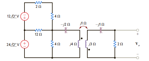 Find V o in the circuit in Fig. P10.12. Figure P10.12