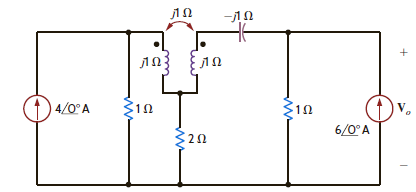 Find V o in the circuit in Fig. P10.22. Figure P10.22