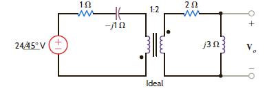 Determine V o in the circuit in Fig. P10.45. Figure P10.45