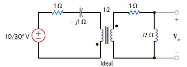 Determine V o in the circuit in Fig. P10.46.     Figure P10.46